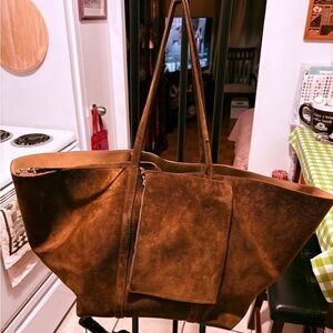 Brown Suede Tote Bag by Zara
New large